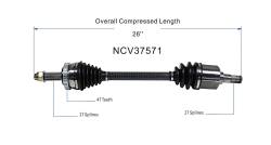 GSP - GSP NCV37571 Front Left CV Axle Assembly for 06-09 Hyundai Sonata 2.4 - Image 6