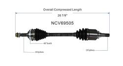 GSP - GSP NCV69505 Front Left CV Axle Assembly for Toyota 2.2 - Image 6