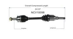 GSP - GSP NCV10098 CV Axle Assembly Front Left for 12-18 Chevy Sonic 1.8 - Image 6