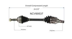 GSP - GSP NCV69537 Front Left CV Axle Assembly for Pontiac/Toyota 2.4 FWD - Image 6