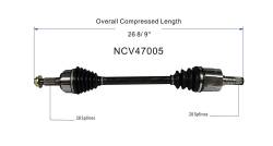 GSP - GSP NCV47005 CV Axle Assembly Front Left for Mazda 6 2.5 09-13 - Image 6