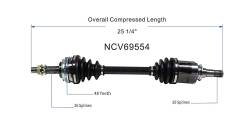 GSP - GSP NCV69554 Front Left CV Axle Assembly for 94-99 Toyota Celica GT - Image 6