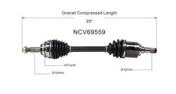 GSP - GSP NCV69559 Front Left CV Axle Assembly for 00-05 Toyota Celica - Image 6