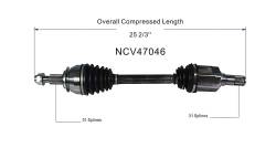 GSP - GSP NCV47046 Front Left CV Axle Assembly for 14-16 Mazda CX-5 2.5 AWD/FWD - Image 6