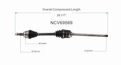 GSP - GSP NCV69569 Front Right CV Axle Assembly for Lexus AWD - Image 6