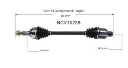 GSP - GSP NCV10236 Front Left CV Axle Assembly for Cadillac 3.0/3.6 4.6 - Image 6