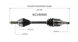 GSP - GSP NCV69585 Front Left CV Axle Assembly for 03-08 Toyota Corolla - Image 6
