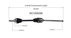 GSP - GSP NCV69598 Front Right CV Axle Assembly for 01-07 Toyota Highlander - Image 6