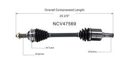 GSP - GSP NCV47569 Ford/Mazda/Mercury 2.3 Front Left CV Axle Assembly - Image 6