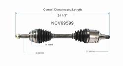 GSP - GSP NCV69599 Front Left CV Axle Assembly for 01-07 Toyota Highlander 2.4 3.0 3.3 - Image 6