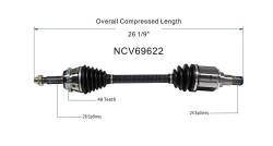 GSP - GSP NCV69622 Front Left CV Axle Assembly for 07-09 Toyota Camry 2.4 - Image 6