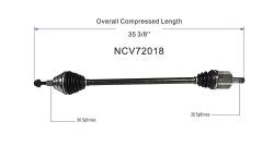 GSP - GSP NCV72018 Volkswagen 1.8/2.0 Front Right CV Axle Assembly - Image 6