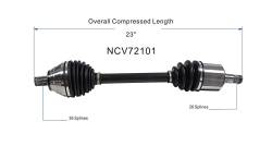 GSP - GSP NCV72101 Front Left CV Axle Assembly for Volkswagen 1.4/1.8/2.0/2.5 FWD - Image 6