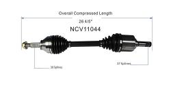 GSP - GSP NCV11044 CV Axle Assembly Front Left for Ford 3.5 - Image 6