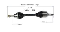 GSP - GSP NCV11046 CV Axle Assembly Front Left for 11-19 Ford Explorer 3.5 - Image 6