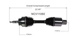 GSP - GSP NCV11060 Front Right CV Axle Assembly for Ford/Lincoln 2.7/3.0/3.3/3.5/5.0 - Image 6