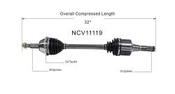 GSP - GSP NCV11119 CV Axle Assembly Rear Left for Ford/Mercury - Image 6