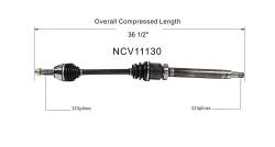 GSP - GSP NCV11130 Front Right CV Axle Assembly for 00-05 Ford Focus 2.0 2.3 - Image 6