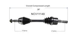 GSP - GSP NCV11149 CV Axle Assembly Front Left for Ford/Mercury - Image 6