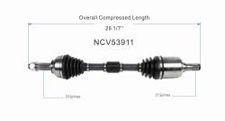 GSP - GSP NCV53911 Front Left CV Axle Assembly for Nissan Coupe 2.5 FWD - Image 6