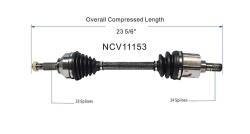 GSP - GSP NCV11153 CV Axle Assembly Front Left for Ford Focus SVT 2.0 02-04 - Image 6
