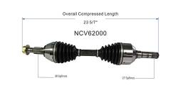 GSP - GSP NCV62000 Front CV Axle Assembly for Cadillac/Saab 2.0 - Image 6