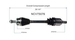 GSP - GSP NCV75076 Front Left CV Axle Assembly for 16-18 Kia Sorento 2.0/3.3 - Image 6