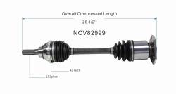 GSP - GSP NCV82999 92-01 AM General Hummer Rear CV Axle Assembly - Image 6