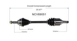 GSP - GSP NCV69051 Front Left CV Axle Assembly for Pontiac/Toyota 1.8 FWD - Image 6