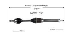 GSP - GSP NCV11090 Front Right CV Axle Assembly for 13-19 Ford Escape 2.0 FWD - Image 6