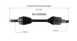 GSP - GSP NCV69069 CV Axle Assembly Front Left for Scion/Toyota 2.5 - Image 6