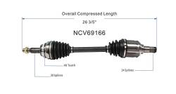 GSP - GSP NCV69166 Front Left CV Axle Assembly for Lexus/Toyota 2.7 - Image 6