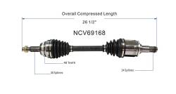 GSP - GSP NCV69168 CV Axle Assembly Front Left for Toyota Highlander 3.5 FWD 08-13 - Image 6