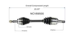 GSP - GSP NCV69500 Front Left CV Axle Assembly for 3.0 3.3 FWD - Image 6