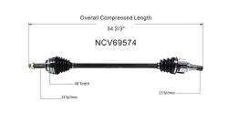 GSP - GSP NCV69574 Front Right CV Axle Assembly for Scion/Toyota - Image 6