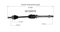 GSP - GSP NCV69578 Front Right CV Axle Assembly for Toyota 2.4 FWD - Image 6
