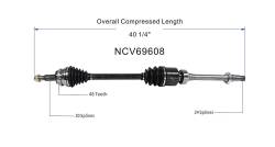 GSP - GSP NCV69608 Front Right CV Axle Assembly for 04-10 Toyota Sienna FWD - Image 6