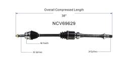 GSP - GSP NCV69629 Front Right CV Axle Assembly for 07-09 Toyota Camry 2.4 - Image 6