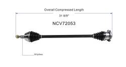 GSP - GSP NCV72053 Front Right CV Axle Assembly for Audi/Volkswagen 1.8/1.9/2.0/2.8 - Image 6