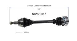 GSP - GSP NCV72057 Front Left CV Axle Assembly for Volkswagen 1.8/1.9/2.0/2.5/2.8 - Image 6