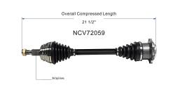 GSP - GSP NCV72059 Front Left CV Axle Assembly for Volkswagen 1.8/2.0 2.8 - Image 6