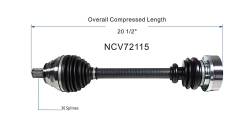 GSP - GSP NCV72115 Front Left CV Axle Assembly for Volkswagen 1.9 2.0/2.5 - Image 6