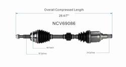 GSP - GSP NCV69086 Front Left CV Axle Assembly for Lexus & Toyota 2.7 - Image 6