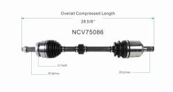 GSP - GSP NCV75086 Front Left CV Axle Assembly for 15-21 Kia Sedona - Image 6