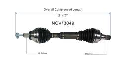 GSP - GSP NCV73049 10-16 Volvo XC60 2.5/3.0 3.2 AWD/FWD Front Left CV Axle Assembly - Image 6
