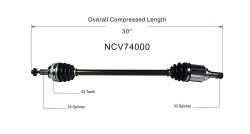 GSP - GSP NCV74000 Right Rear CV Axle Assembly for 08-09 Smart Fortwo - Image 6