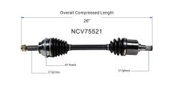 GSP - GSP NCV75521 Front Left CV Axle Assembly for Hyundai/Kia 2.5/2.7 - Image 6