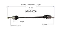 GSP - GSP NCV75538 Front Right CV Axle Assembly for Dodge/Hyundai/Kia - Image 6