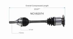 GSP - GSP NCV82074 92-01 AM General Hummer Front Left CV Axle Assembly - Image 6