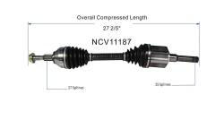 GSP - GSP NCV11187 Ford/Lincoln 1.5/1.6/2.0/2.5 Front Left CV Axle Assembly - Image 6